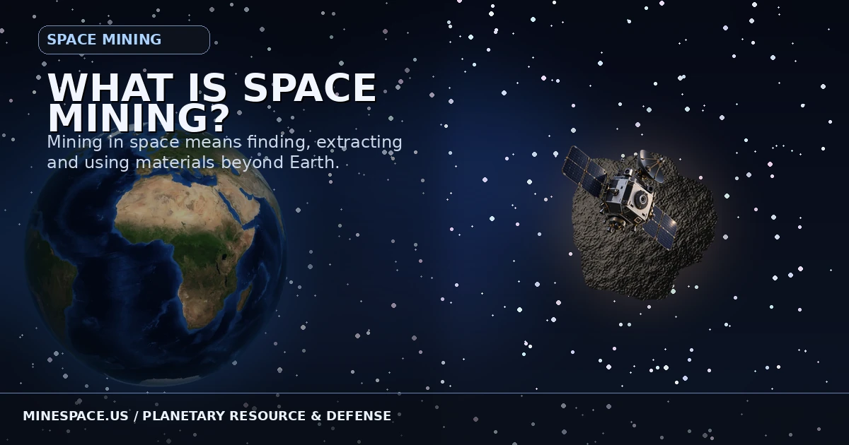 Illustrative MineSpace Earth and asteroid cinematic, representing the environments discussed in space mining